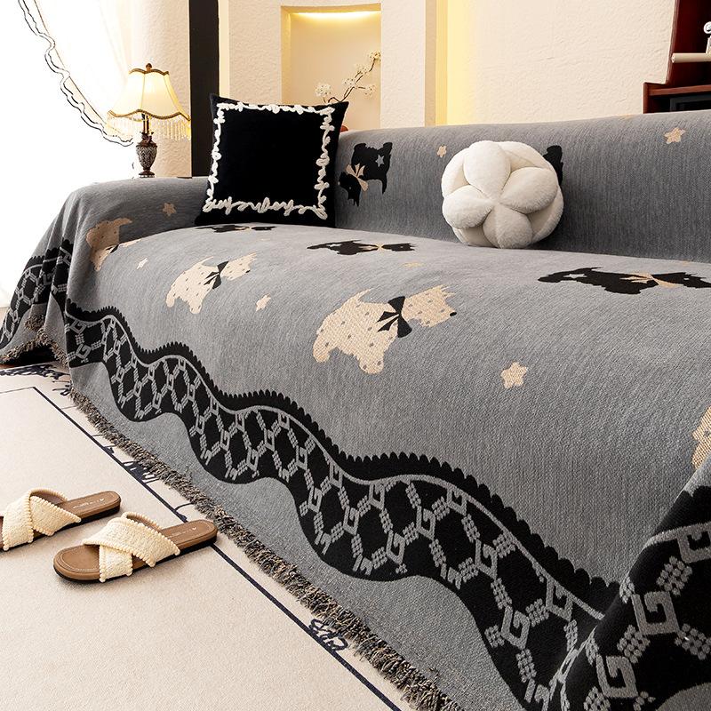 Retro Style Sofa Cover, Universal In All Seasons, Light Luxury, High-end All-inclusive, Universal Sofa Towel Cover, Seat Cushion Dust Blanket