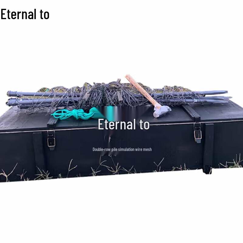 Имитация двухрядного заграждения из колючей проволоки