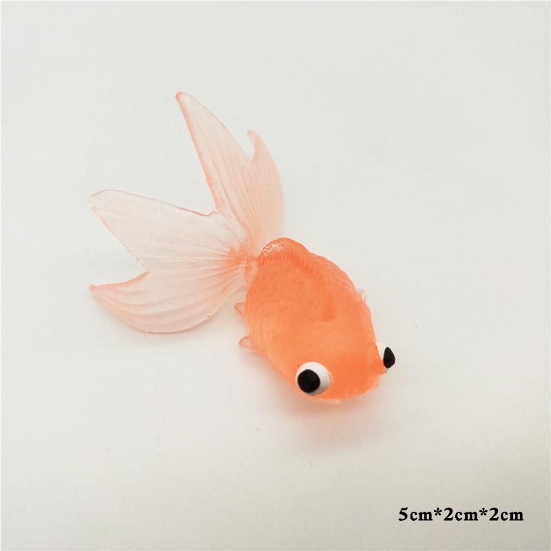 Large Soft Gel Simulation Goldfish Toy for Children - Fake Colorful Fish Model for Catching and Water Play