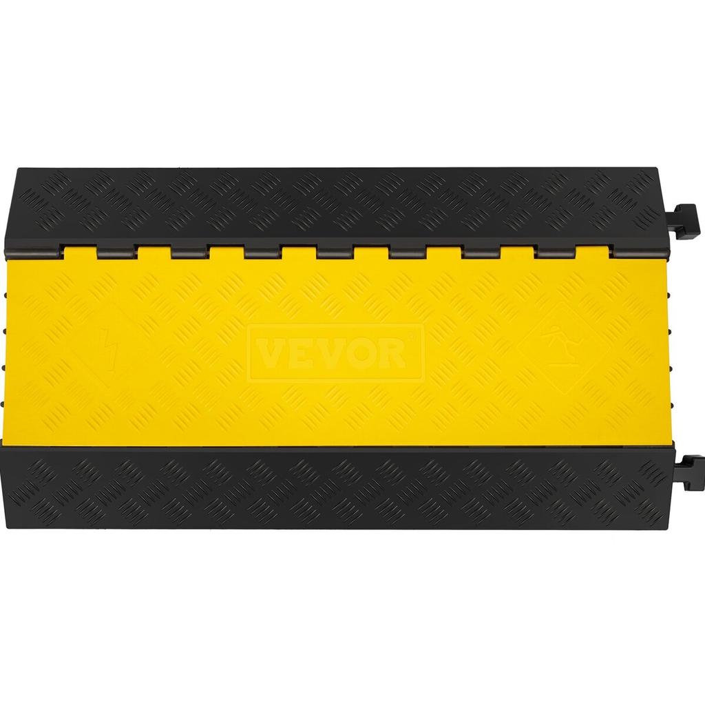 5 Channel Rubber Cable Protectors Extreme Cable Ramps 66000lbs Heavy Duty 5 Slots Protective Cable Wire Cord Ramp Driveway Rubber Traffic Speed Bumps