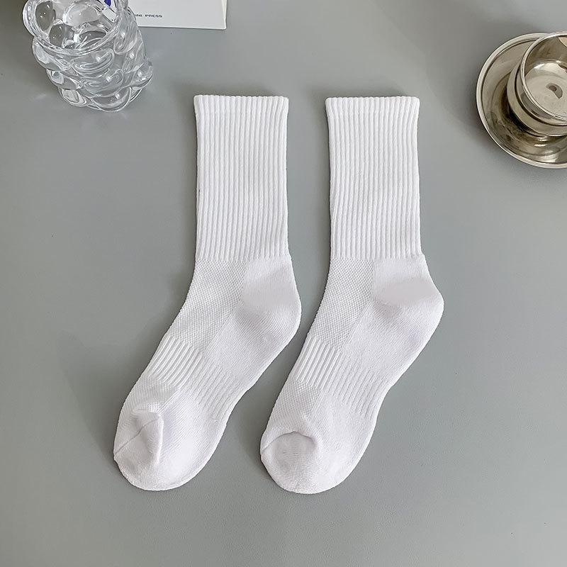 

Унисекс черные махровые хлопковые носки средней длины толстые теплые спортивные носки для осени и зимы One size