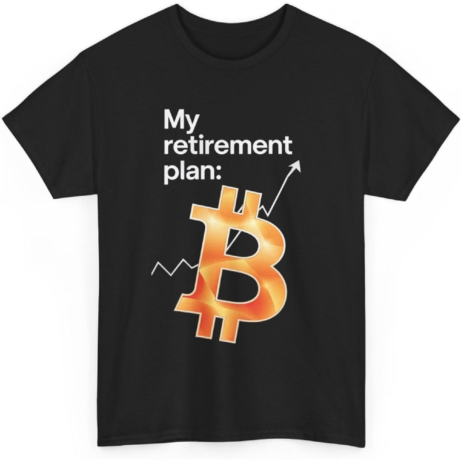 Мой пенсионный план Биткоин Футболка Смешная Крипто Инвестор BTC Одежда для Мужчин Женщин Ходлеров Трейдеров Майнеров Графическая Футболка XXXXXL разноцветный