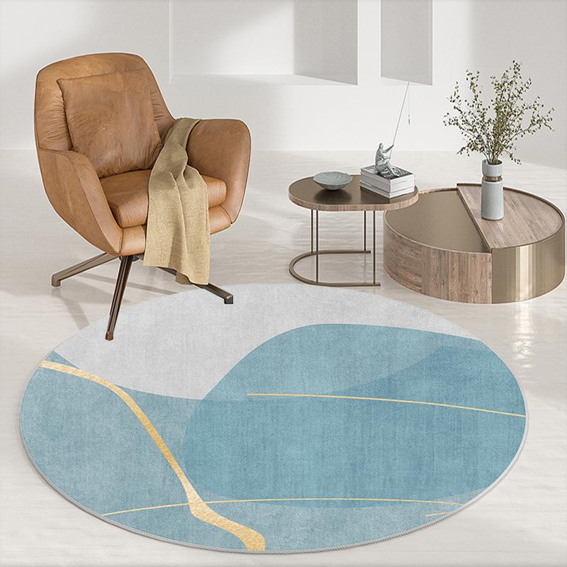 Round Carpet Floor Mat Office Swivel Chair Mat Living Room Coffee Table Mat Bedroom Bedside Carpet