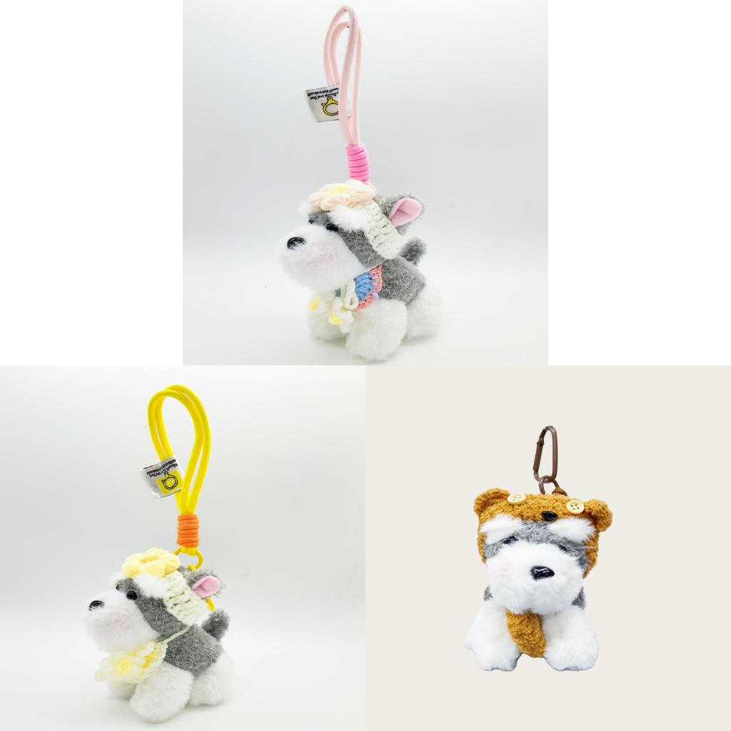 Snow Terrier Soft Plush Bag Hook Animal Charm Trendy Girls Accessory Gift