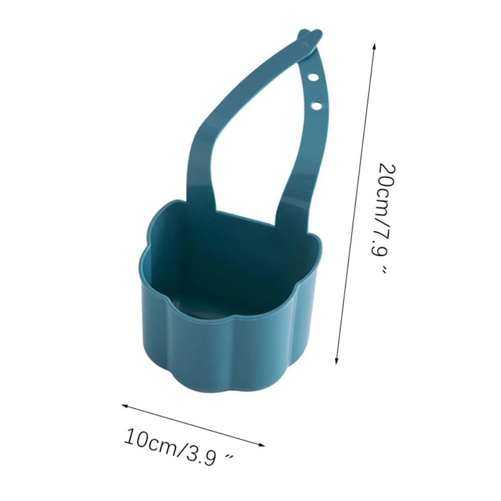 Kitchen Sink Drain Holder Adjustable Tap Holder Soap Sponge Holder Hanging Storage Basket for Bathroom Kitchen Accessories