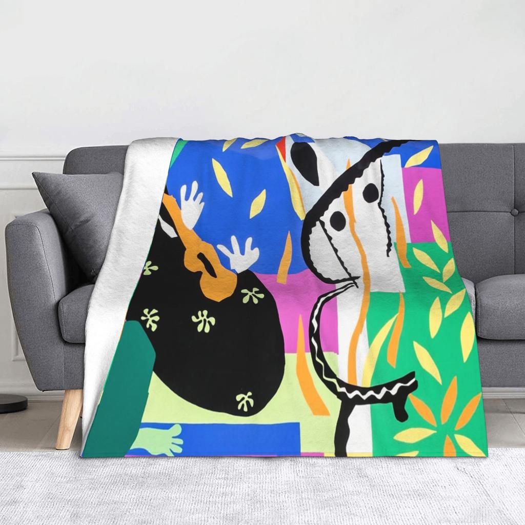 Henri Matisse Dance Pattern Blanket Velvet Decoration French Artist Breathable Warm Throw Blankets for Home Office Quilt