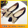 Versatile flat bow fairy gentle shoes 2025 spring/summer new pointed toe single shoe women
