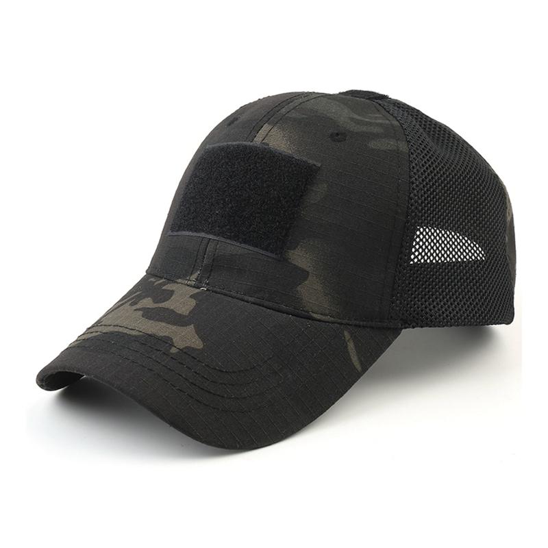 Tactical Army Hat Outdoor Sport Snapback Stripe Military Hats Camouflage Hat Simplicity Army Camo Hunting Mesh Cap