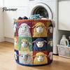 Cozy Laundry Hamper Quilted Basket, Thick Durable Fabric Storage Hamper, with Lightweight Basket Reinforced Handles, Clothes Toys Organizer