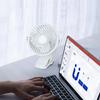 VE USB Rechargeable Table Fan Clip-on Type Portable Mini Desk Fan Hanging Clip Fan Night Light Air Cooler Outdoor Fans