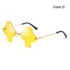Halloween Transparent Women's Sunglasses Mushroom Shape Irregular Sun Glasses Fun Rimless Mushroom Glasses for Women Girls
