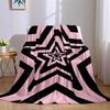 Layered Retro Star Flannel Blanket Perfect for Sofa Office Bed Travel Sleep Read Relax Camping four season use