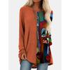 Round Neck 3D Ethnic Style Printed Top Fashionable Casual Long Sleeved Women's T-shirts