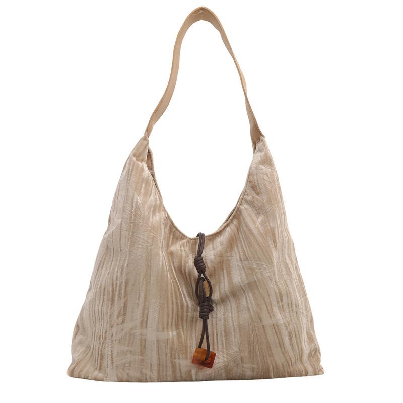 New Chinese Style National Style Tote Bag Women's 2025 New Summer Large-capacity Canvas Shoulder Bag Leisure Work Commuter Bag