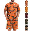 Men's Halloween Pajama Set with Fun Print, Relaxed Fit Sleepwear for Holiday