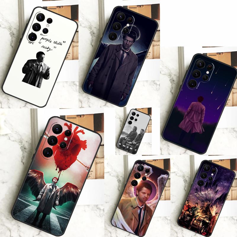 Angel Castiel Supernatural Case For Samsung Galaxy S23 S24 Ultra S21 S22 Plus Note 20 Note 10 S8 S9 S10 S20 FE Cover