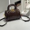 Borsa da Donna in Vera Pelle con Sensazione di Alta Gamma, Borsa Piccola in Pelle di Vacchetta a Strati Baotou Boston, Borsa a Tracolla, Borsa a Mano in Pelle Cerata ad Olio