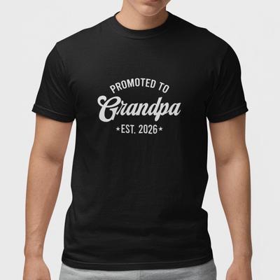 Zum Opa Befördert 2026 Shirt Neues Großvater Schwangerschaftsankündigung Geschenk T-Shirt