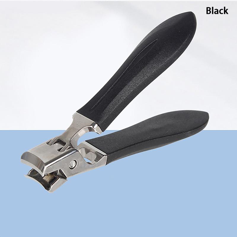 

Anti-Splash Nail Clippers Sharp Sturdy Trimmer Stainless Steel Thick Hard Nail Large Size Pedicure Nail Art Tool Salon Household чорний