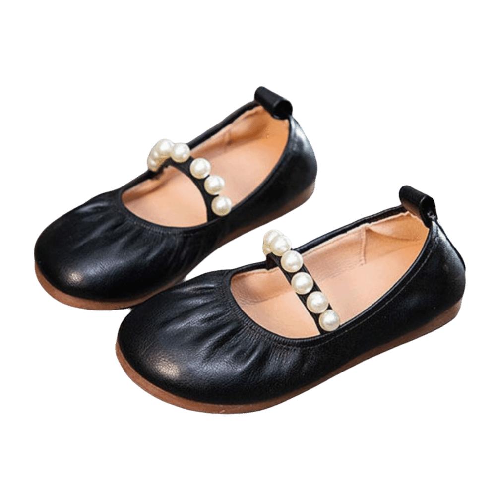 Pearl Girls Princess Shoes Soft Soled Kids Casual Flats Elegant Children Leather Shoes  Autumn