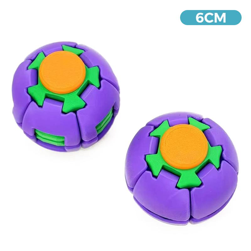 3D-gedruckter Fingerspitzen-Spin-Fidget-Ball Druckklick-Verformungsspielzeug Multifunktionaler sensorischer Stressabbau für Zuhause Büro Außenbereich