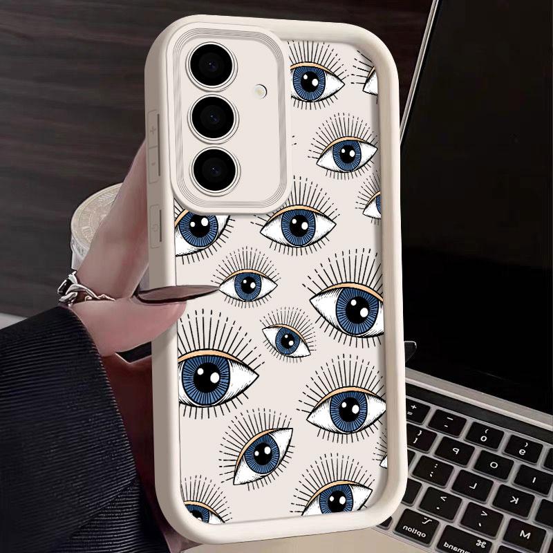 The Evil Eye Blue Eyes Phone Case For Samsung S26 S25 S24 S23 S21 S20 Ultra For Galaxy S25 S24 FE S26 Plus Funda Silicone Cover