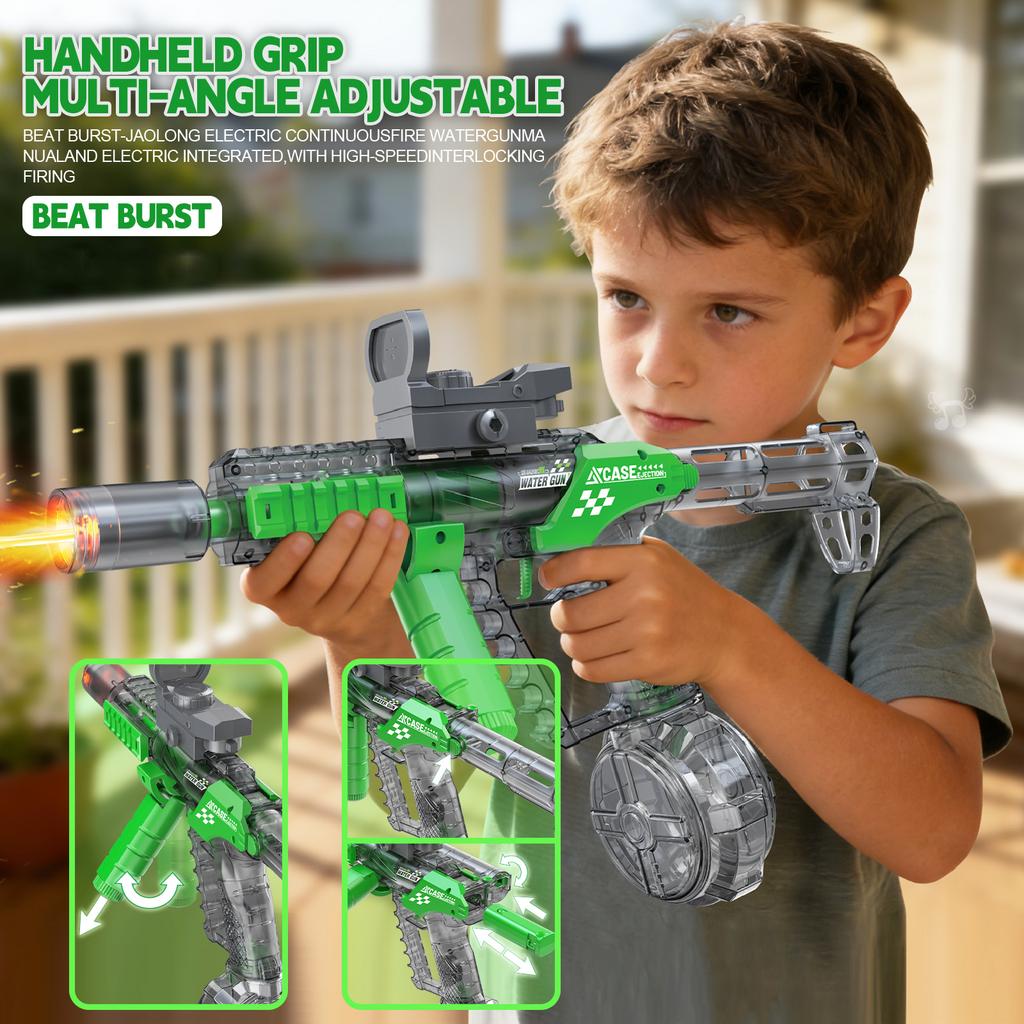 Long Range Shooting Electric Water Gun Toys Children Automatic Sensor Muzzle Flame Squirt Gun Kids Summer Beach Pool Party Toy