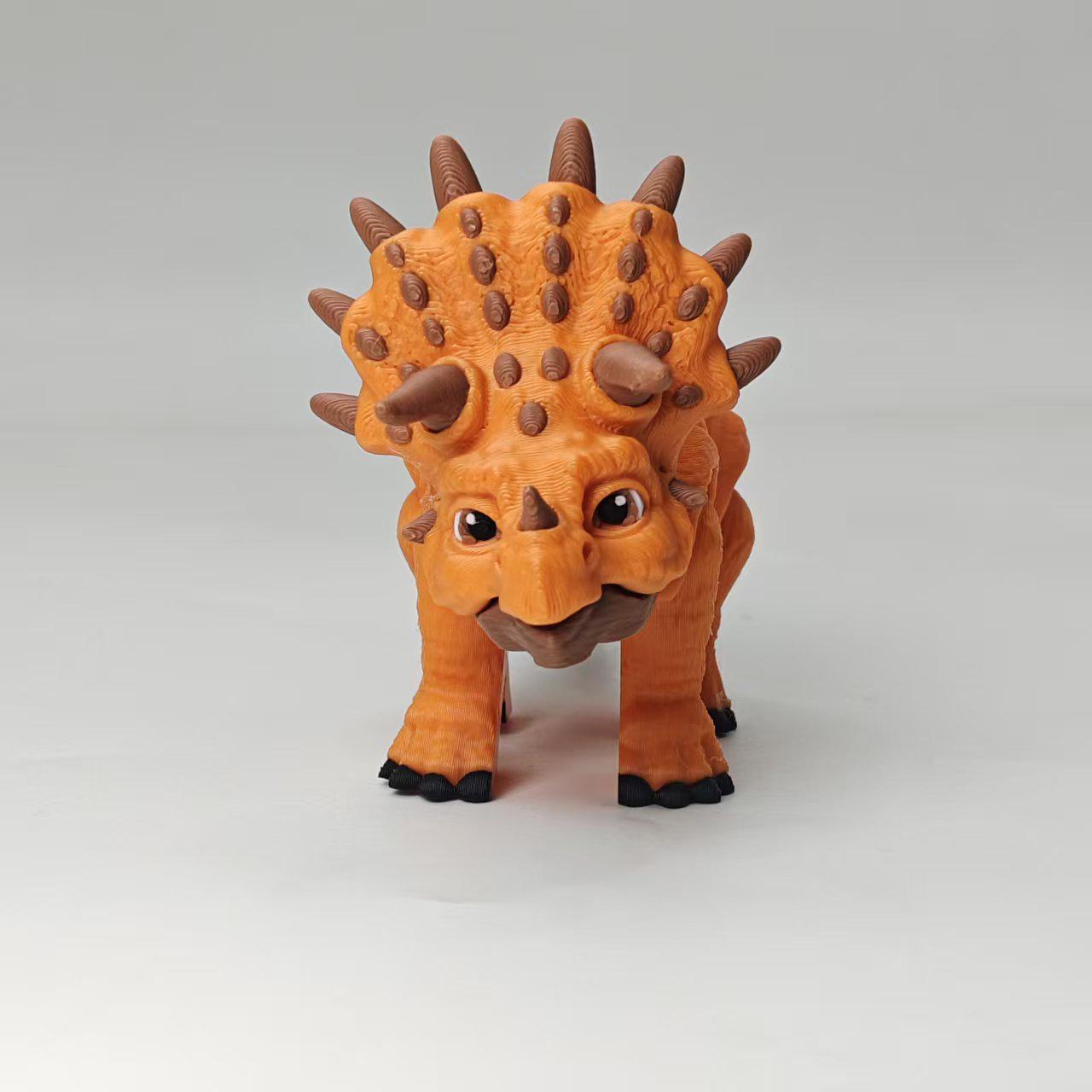 

3D Printed Triceratops Dinosaur with Movable Joints - Children s Day Jurassic Park Decor Ornament