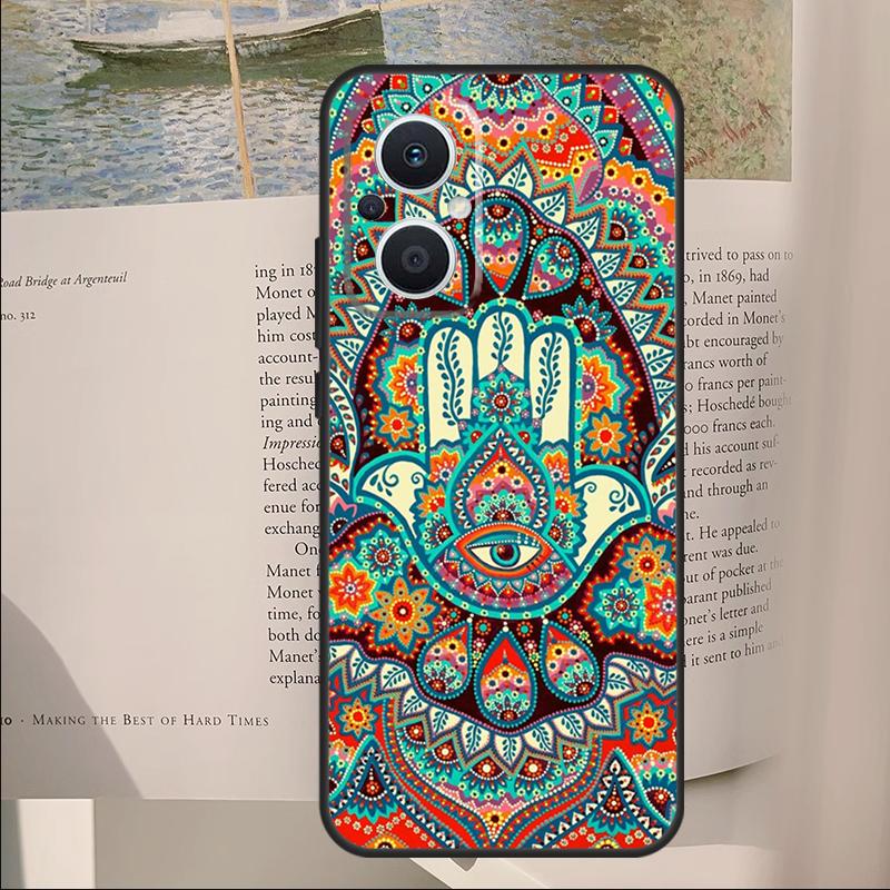 

Hamsa Hand Of Fatima Art Cover For OPPO Reno 14F 13F 12F 11F 10 11 12 14 Pro 7 8 Lite OPPO Find X9 X6 X5 X8 Pro Case OPPO Reno14 Pro