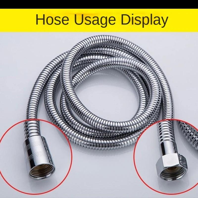 Water Hose Black Bathroom Pipe Shower Extendable Garden Hose Pipes Extension Flexible Pull New SUS304 Accessories Hoses Watering
