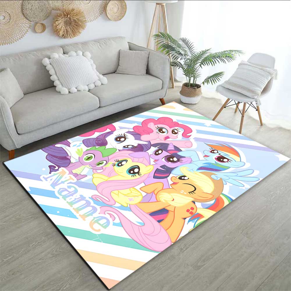 Little Pony (6) Customize your name rug, office chair cushion, home bedroom living room gift.