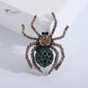 Pavoučí brož Lesklý kamínkový dekor Realistický tvar pavouka Oblečení Dekorace límce Antikorozní slitina Lehké oblečení Šperky Dárek pro dámu