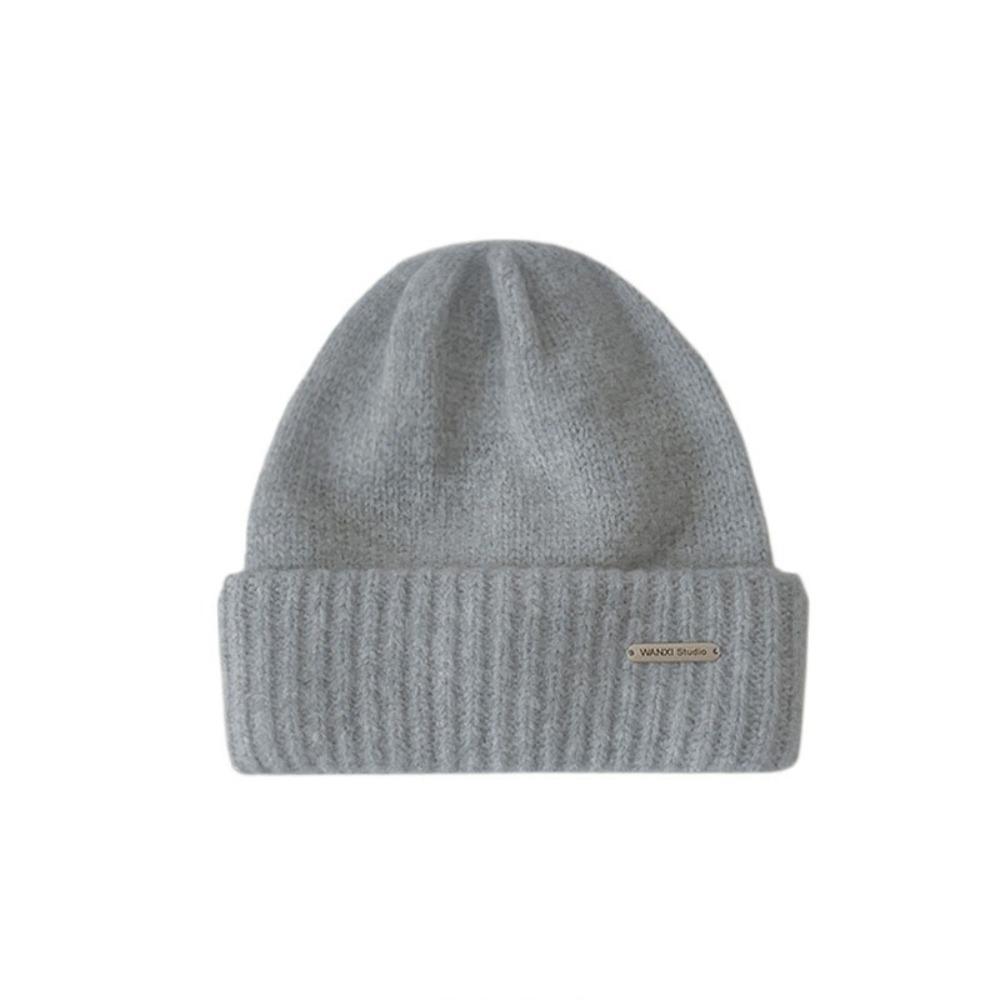 

Теплая шапка Вязаная шапка Шерстяная шапка Вязаная шапка-бини Повседневная Вязаная крючком шапка-ведро Девочки серый