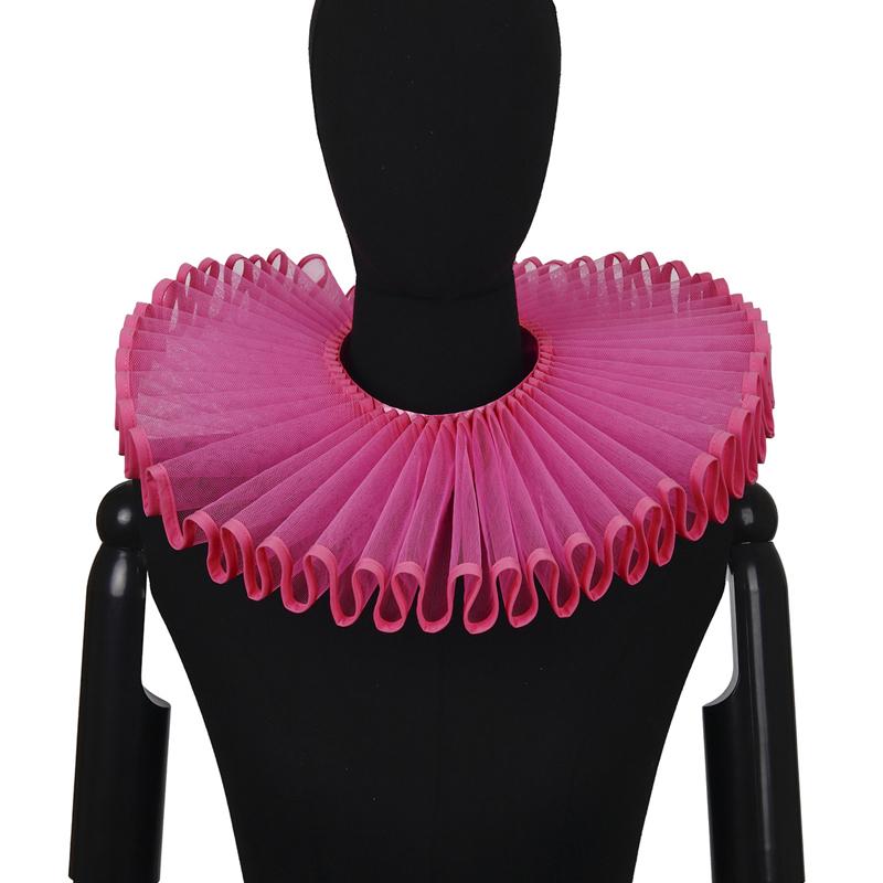 Colorful Exaggerated Ralph Collar Clown Costume Cosplay Collar Detachable Neck Ruffle Fake Collar Performance Props