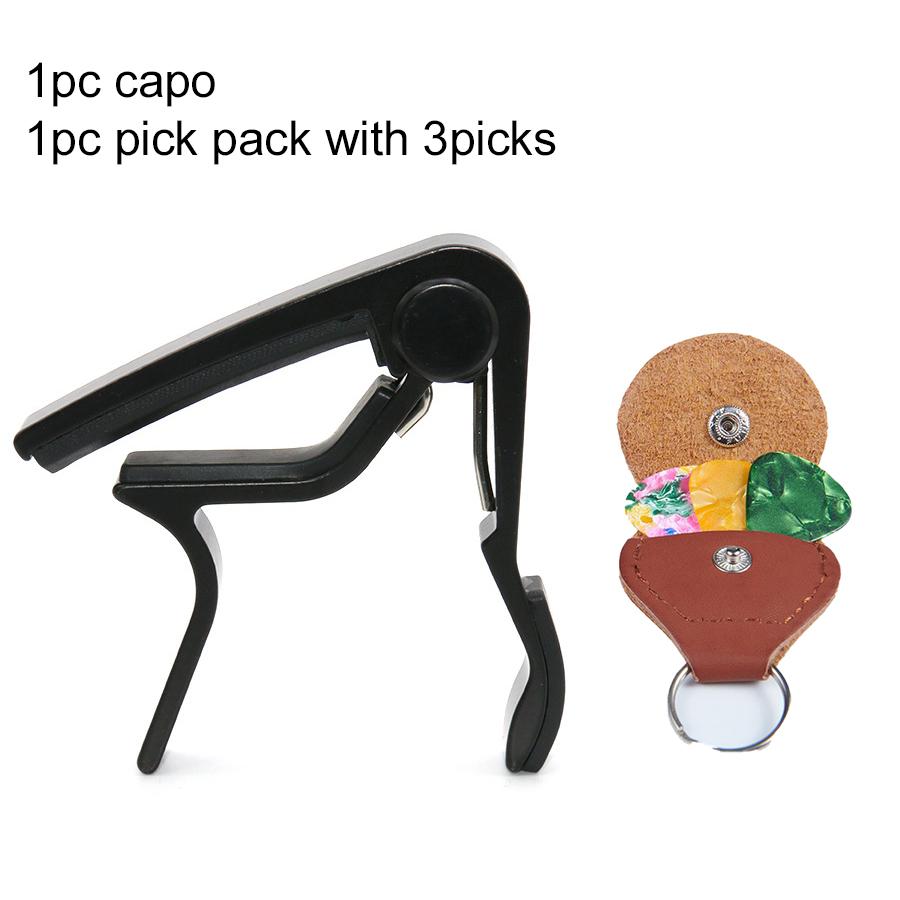1 Stück Gitarren-Capo mit Paddel-Tasche für Akustik-E-Gitarre Einhand-Capos Mehrfarbiges Instrumenten-Gitarrenzubehör TMZ