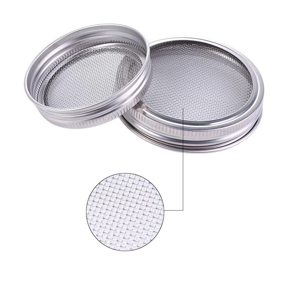 Fresh with Stand Stainless Steel Wide Mouth Germination Cover Mason Jars Sprouting Jar Kit Sprouter