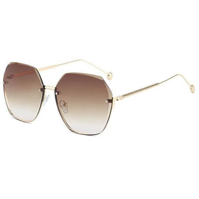 Summer Trend Sunglasses Frameless Trimming Gradual Change Color Sunglasses Women'S Fashion Large Frame Glasses