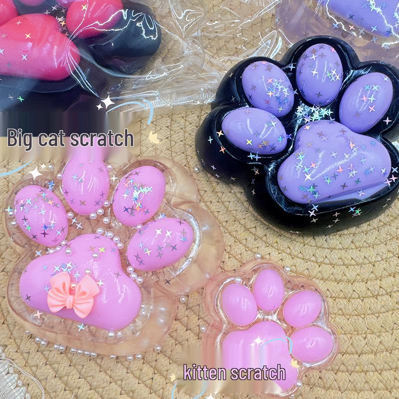 Super Soft Jumbo Cat Paw Squeeze Toy: Sticky Stress Relief Decompression Toy