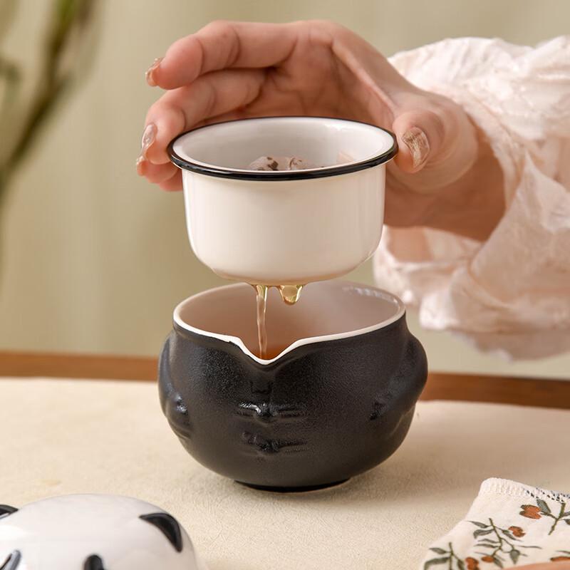 PES Cartoon Panda Travel Tea Set