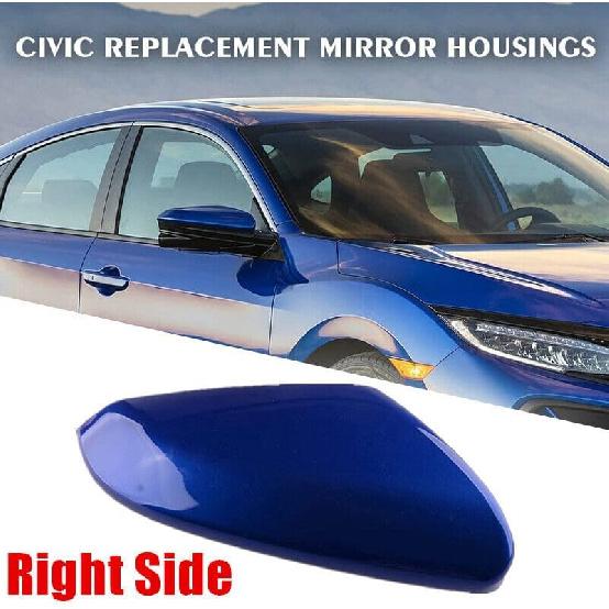 Side Mirror Cover Replacement Mirror Cap Replacement For Honda Civic 2016 2017 2018 2019 2020 Door Rearview Mirror Cover Trim Blue (Right Side)