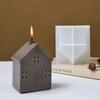 Forma silikonowa 3D Dom na świece DIY Ręcznie robiona Domy z oknami Formy na mydło aromatyczne Forma do odlewania gipsu żywicznego Dekoracja domu Rzemiosło Prezenty