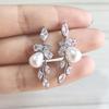 ZAKOL Elegant Luxury Water Drop Cubic Zirconia Leaf Dangle Earrings for Women Fashion AAA CZ Bridal Wedding Jewelry EP5154
