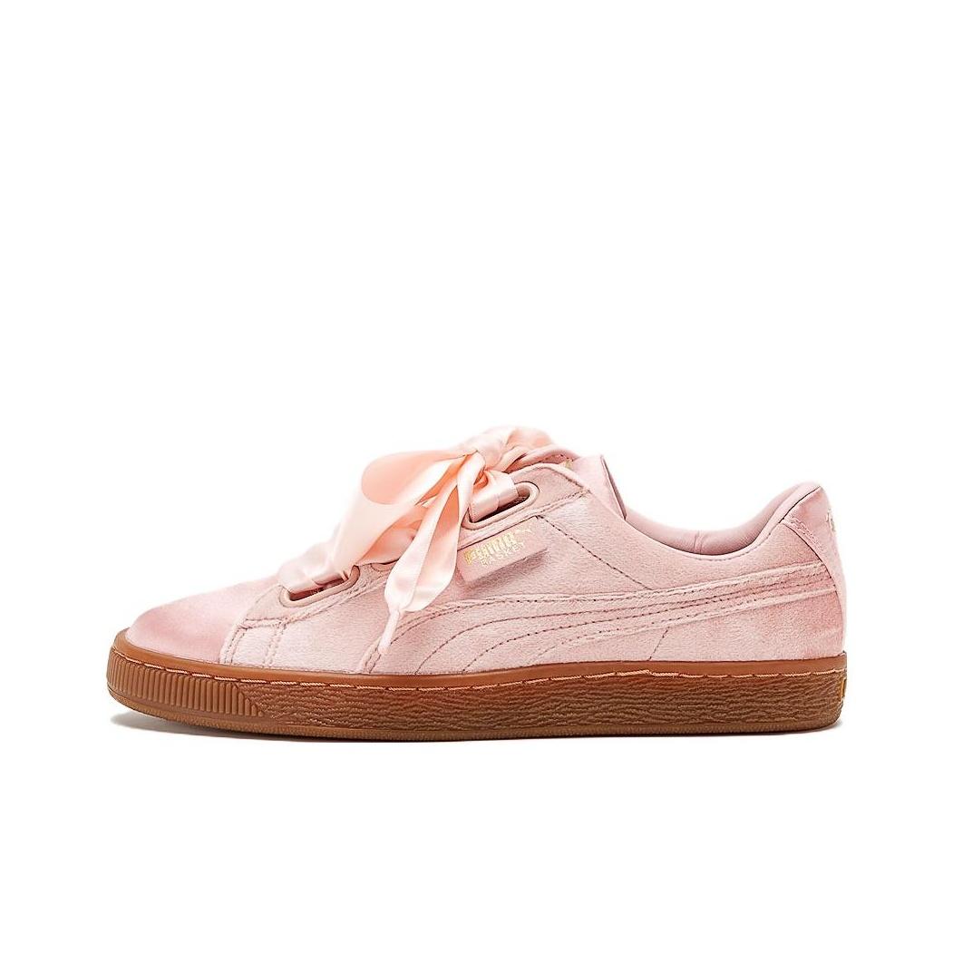 Puma Basket Heart Vs Velvet Bow Retro Casual Sneakers Women sneakers Pink 366731-02 37