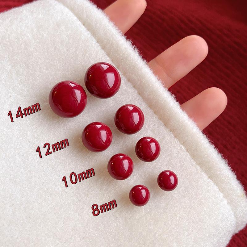 Náušnice Ankola Red Pearl - Elegantní lehký luxus pro podzim a zimu