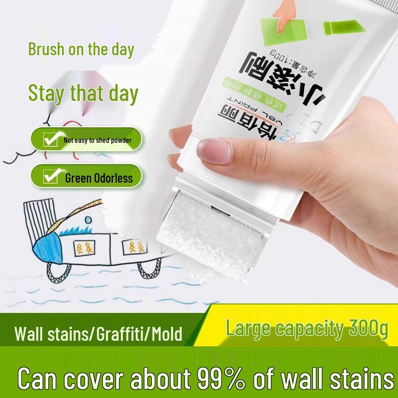 Wall Repair and Paint Kit: Cover Graffiti, Stains; Renovate and Color Change with Roller Brush
