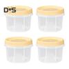 4Pcs Salad Dressing Containers 500ml BPA-Free Food Container for Snacks Condiment Sauce Reusable Sauce Cups for Lunch Box Fruit Nuts Yogurt Storage