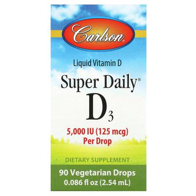 Super Daily®, D3, 125Mcg (5,000Iu), 2.54Ml (0.086Fl Oz)