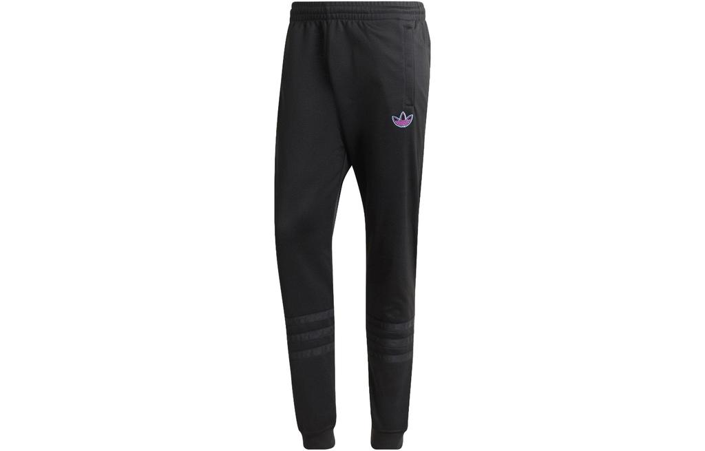 adidas Originals SPRT TRACK Knitted Sweatpants Men's Black Moderate Cuffed Pants HE4691