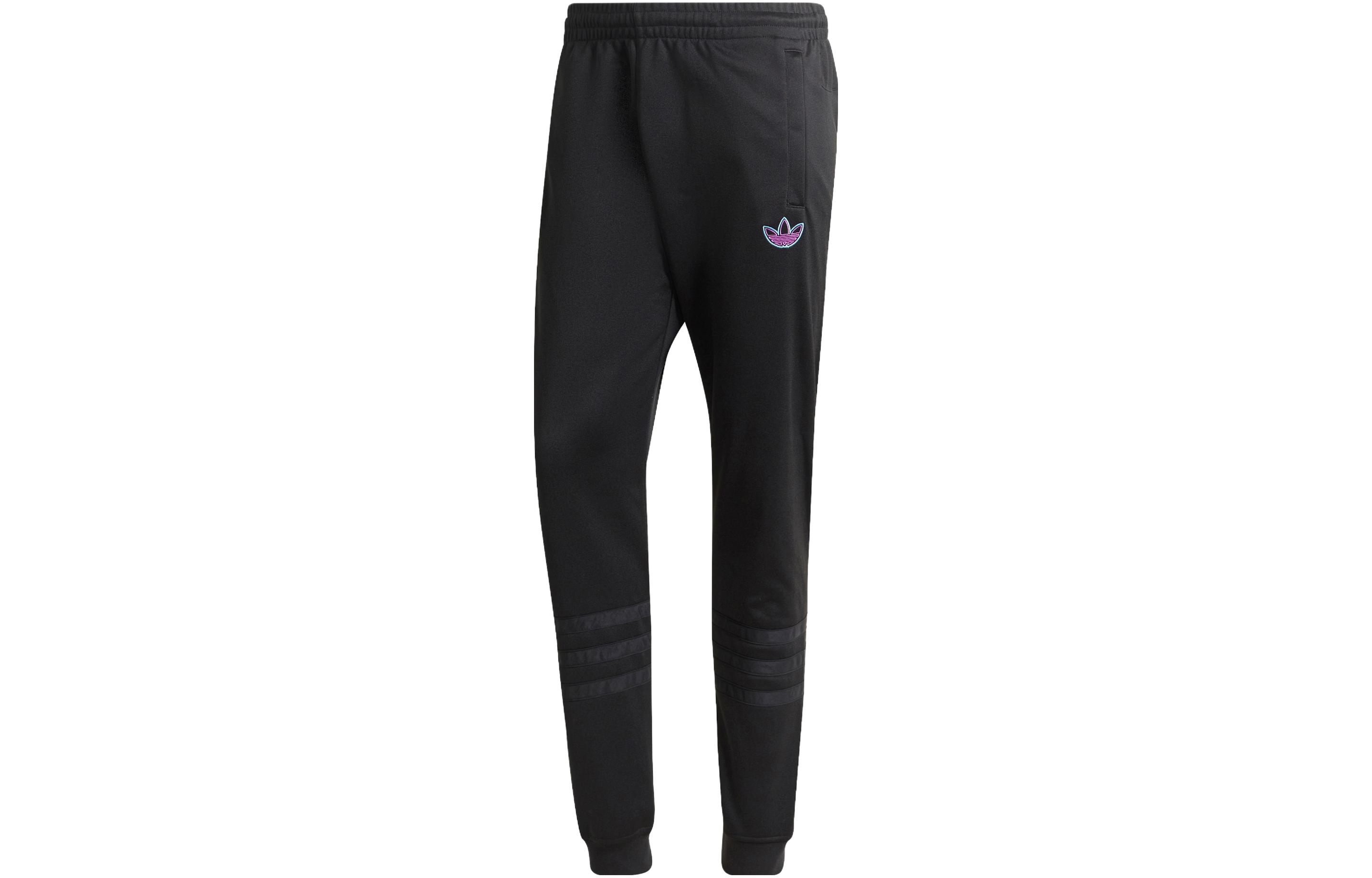 Adidas Originals SPRT TRACK Knitted Sweatpants Men s Black Moderate Cuffed Pants HE4691 XS