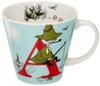 Yamaka Shoten MOOMIN Initial Mug 340ml Microwave Moomin Nordic Day Wedding Made in A, Approx. Capacity, Safe, Merchandise, Style, Mother's Gift,